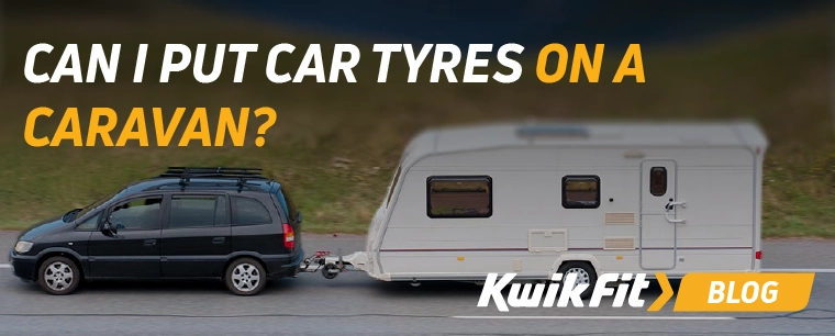 caravan and car on open road